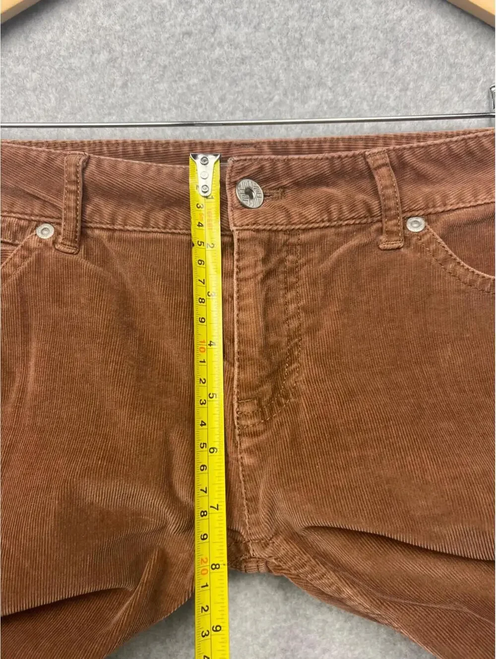 J Jill Corduroy Slim Leg Pants Women's Petites Size 2 Casual Rust Brown Simple